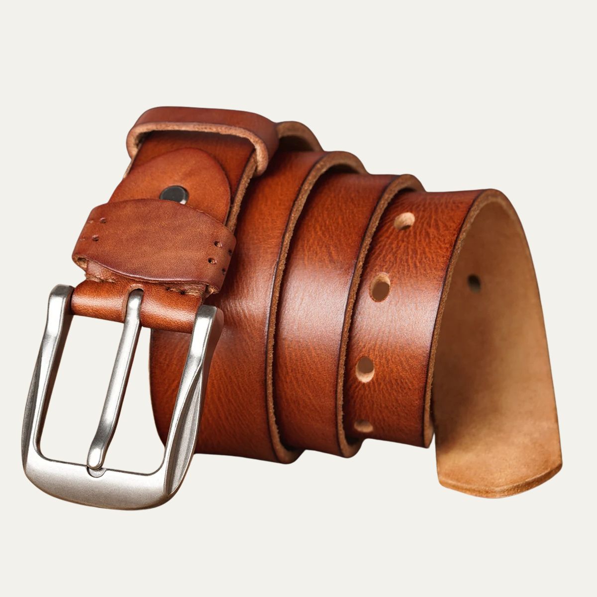 The Redford Belt – Vintage Cowhide Leather with Classic Buckle 0