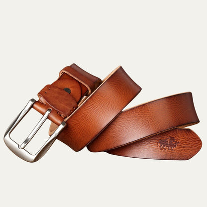 The Redford Belt – Vintage Cowhide Leather with Classic Buckle 1