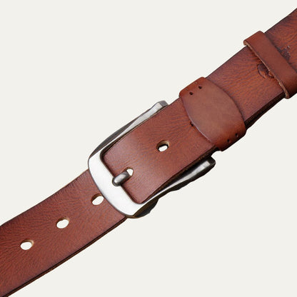 The Redford Belt – Vintage Cowhide Leather with Classic Buckle 2