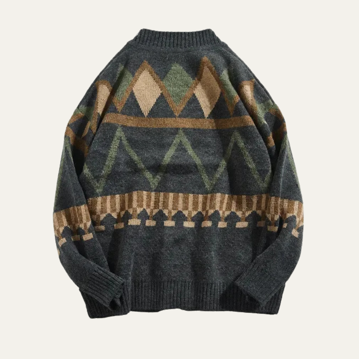 The Redruth Men’s Vintage Geometric Button Up Cardigan 1