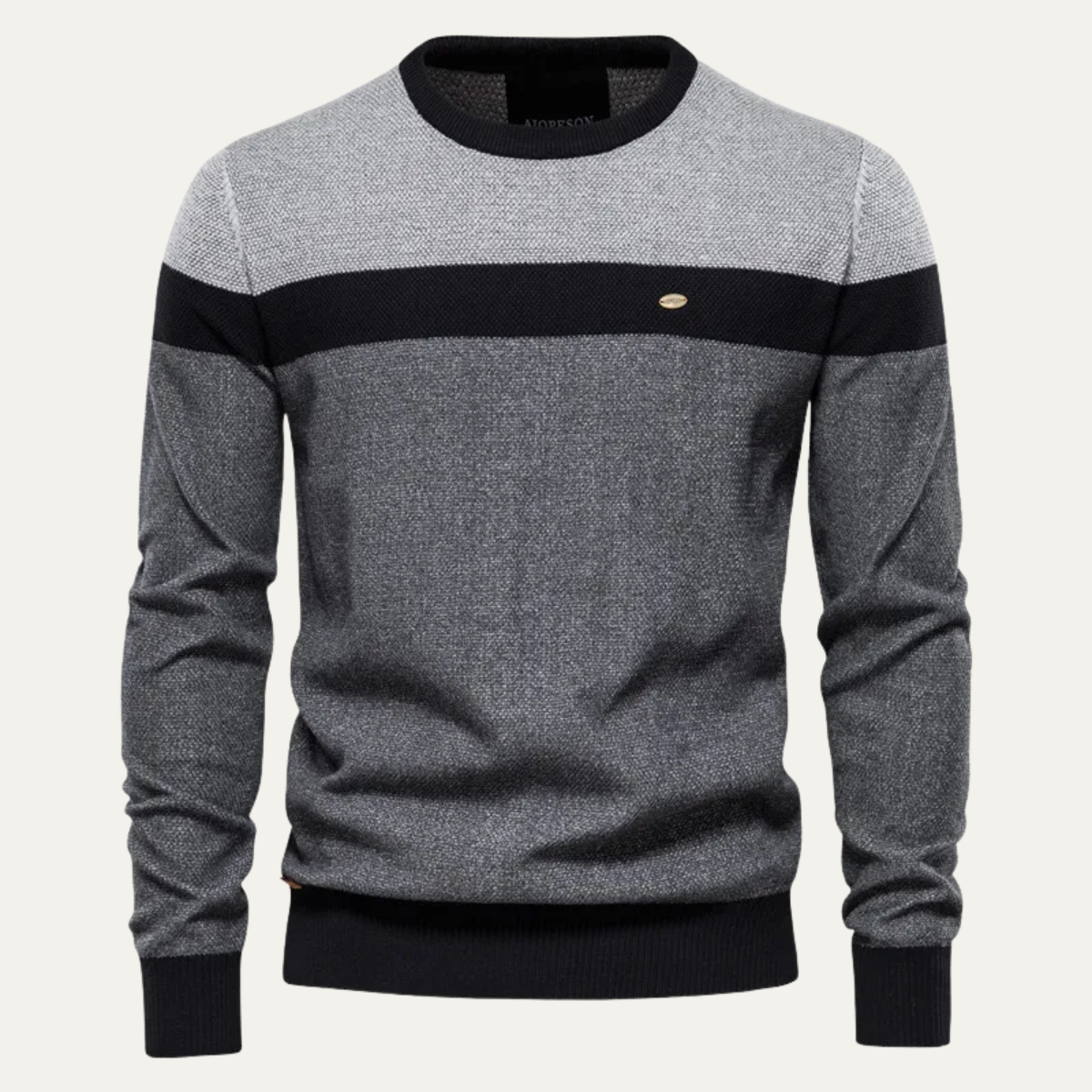 The Richmond Men’s Casual Spliced Cotton Knit Crew Neck Jumper 3