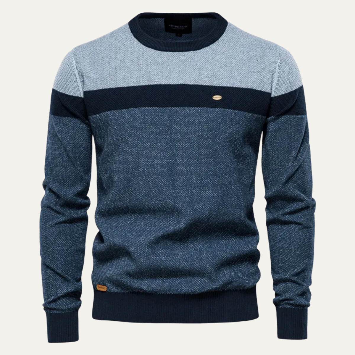 The Richmond Men’s Casual Spliced Cotton Knit Crew Neck Jumper 4