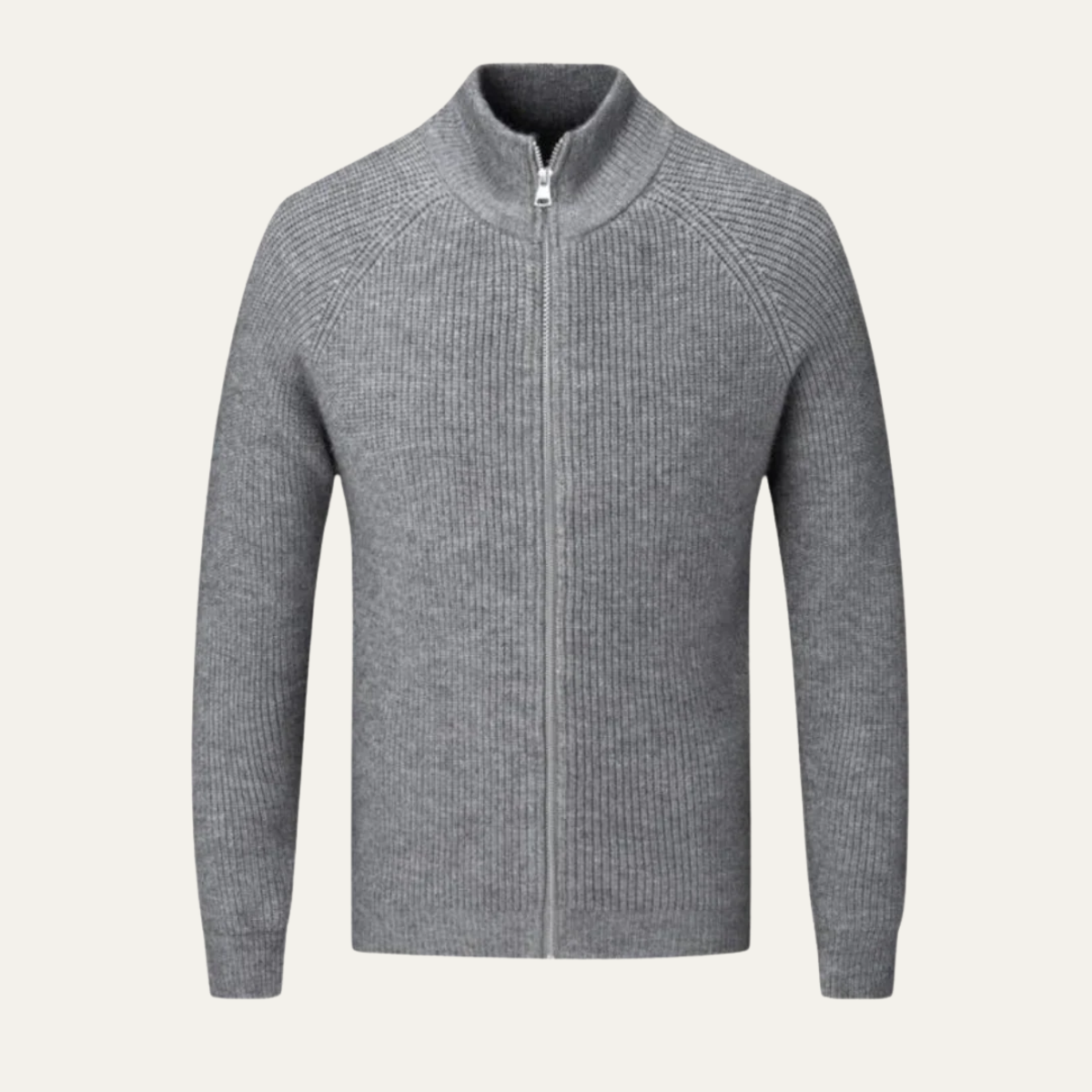 The Richmond Men’s Elegant Merino Wool Zip Up Cardigan 1