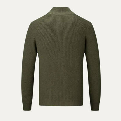 The Richmond Men’s Elegant Merino Wool Zip Up Cardigan 4