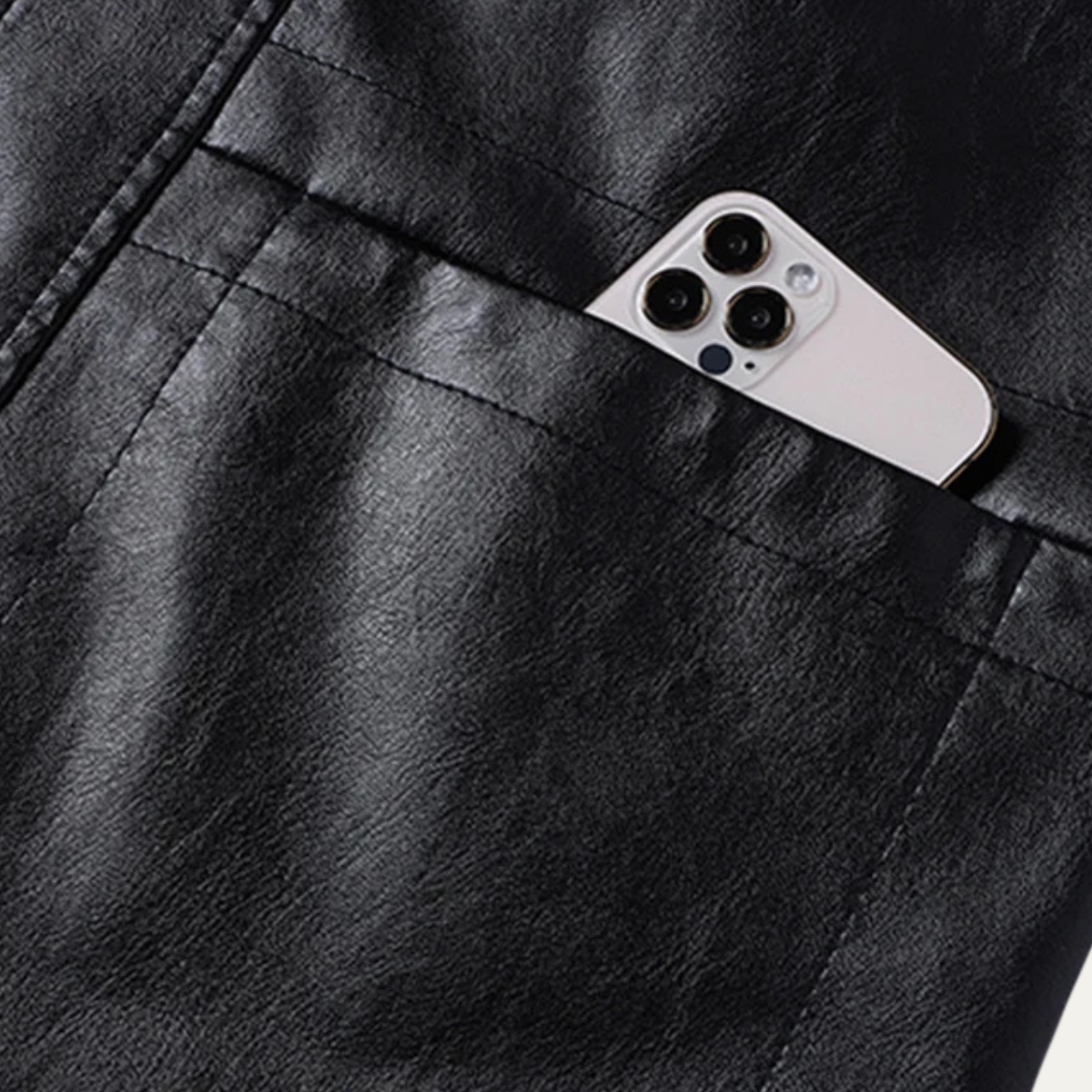 The Riomaggiore Men's Smart Casual Faux Leather Jacket 5