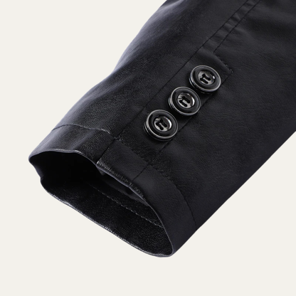 The Riomaggiore Men's Smart Casual Faux Leather Jacket 7