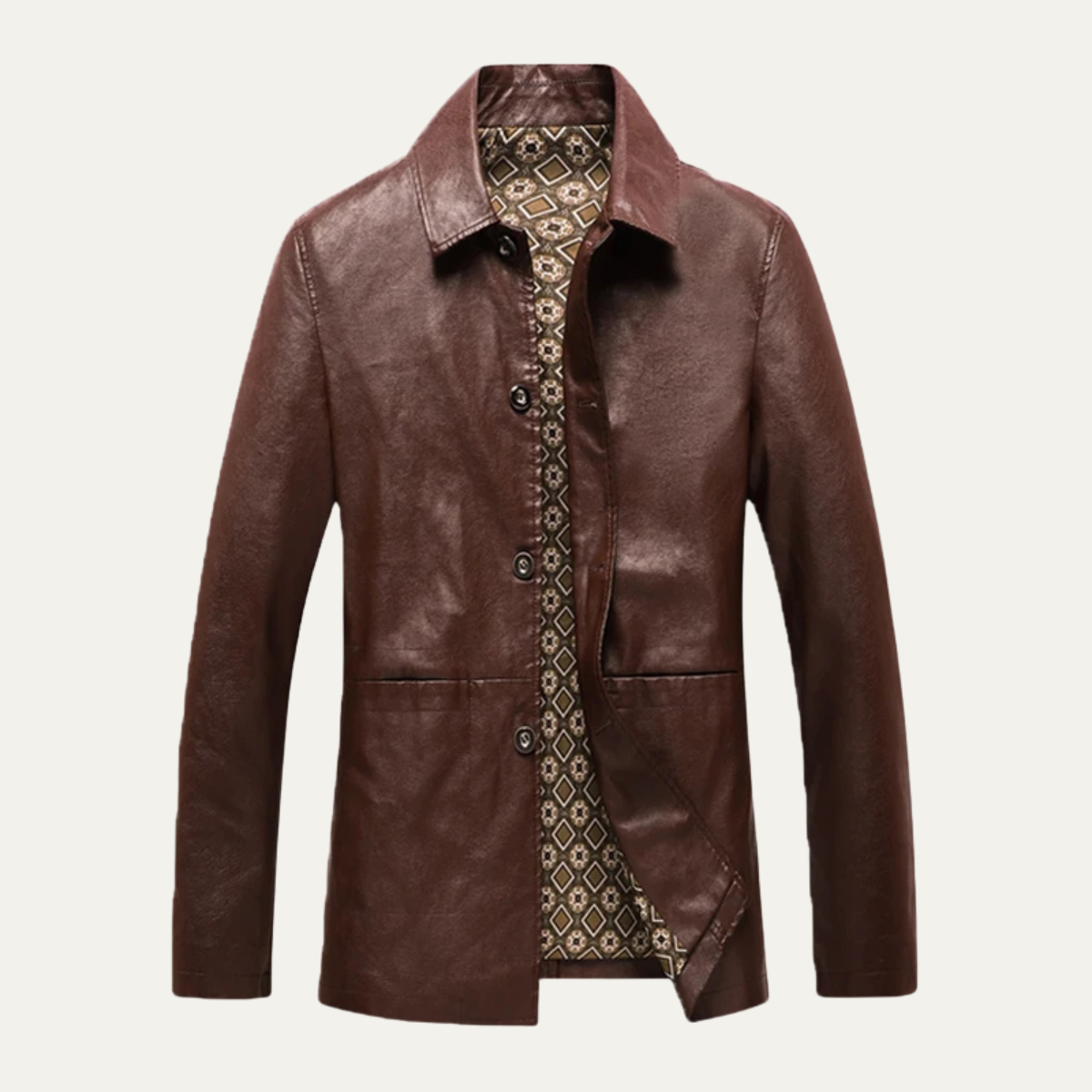 The Riomaggiore Men's Smart Casual Faux Leather Jacket 8