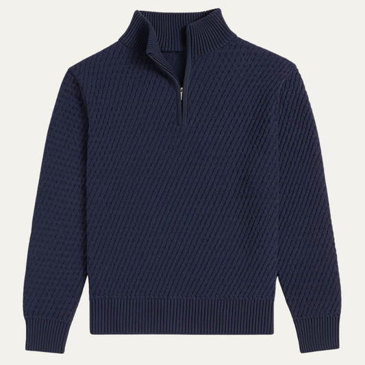 The Riviera Men’s Luxury Quarter Zip Knit Jumper 0