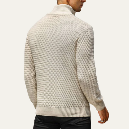 The Riviera Men’s Luxury Quarter Zip Knit Jumper 3