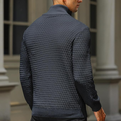 The Riviera Men’s Luxury Quarter Zip Knit Jumper 7