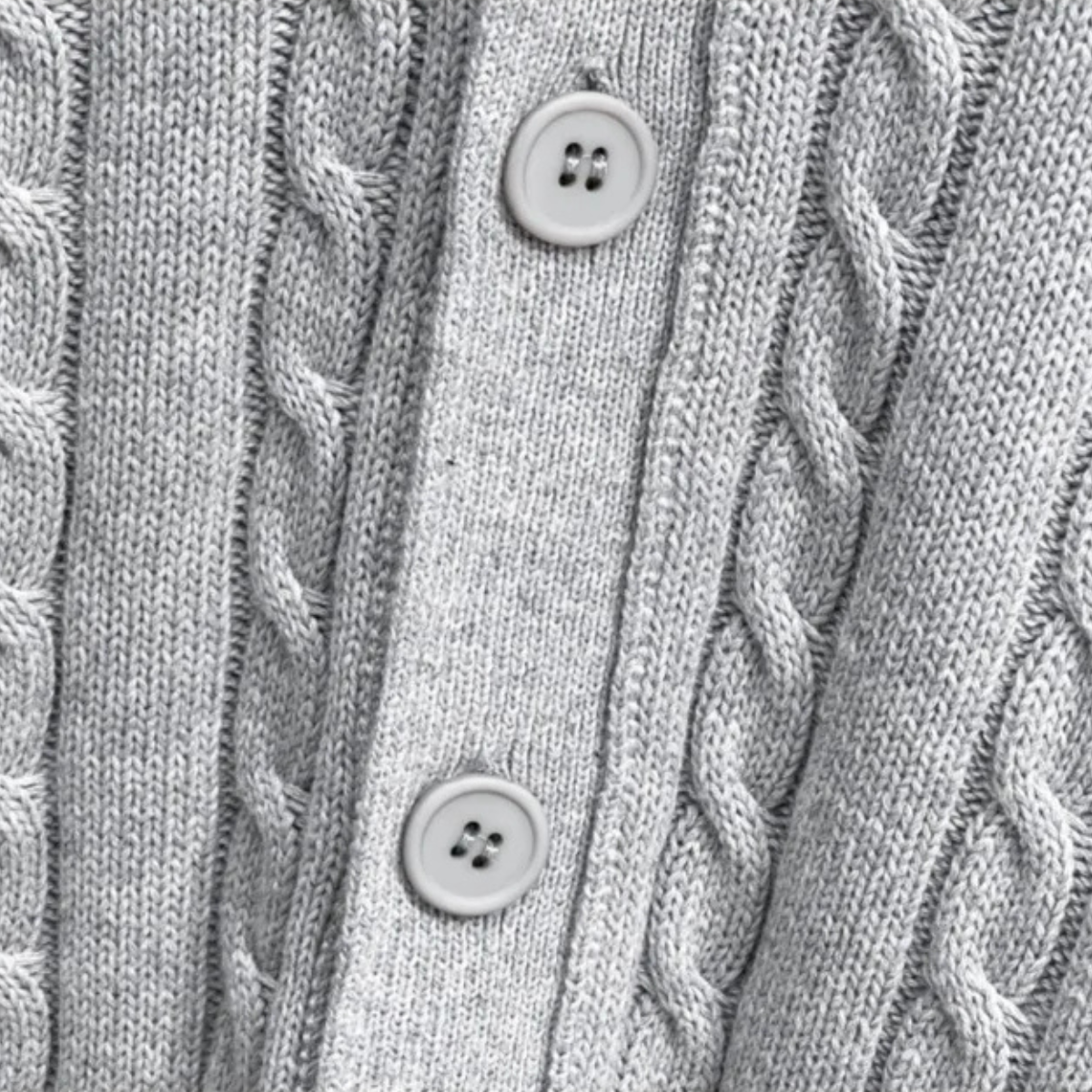 The Rochester Men's Classic Cable Knit Button Up Cardigan 2