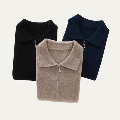 The Roma Men's Luxury Knitted Wool Zip Cardigan 6