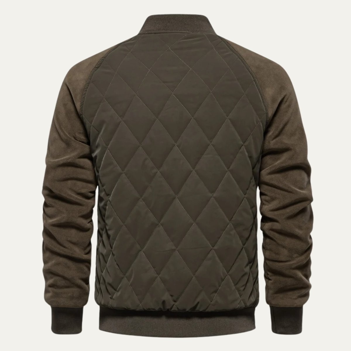 The Ryde Men’s Casual Patchwork Winter Quilted Bomber Jacket 4