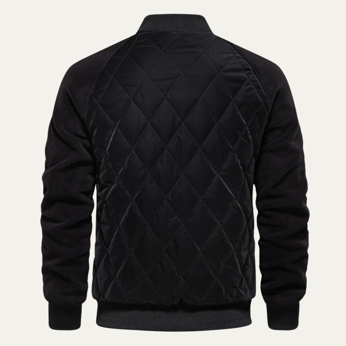 The Ryde Men’s Casual Patchwork Winter Quilted Bomber Jacket 5