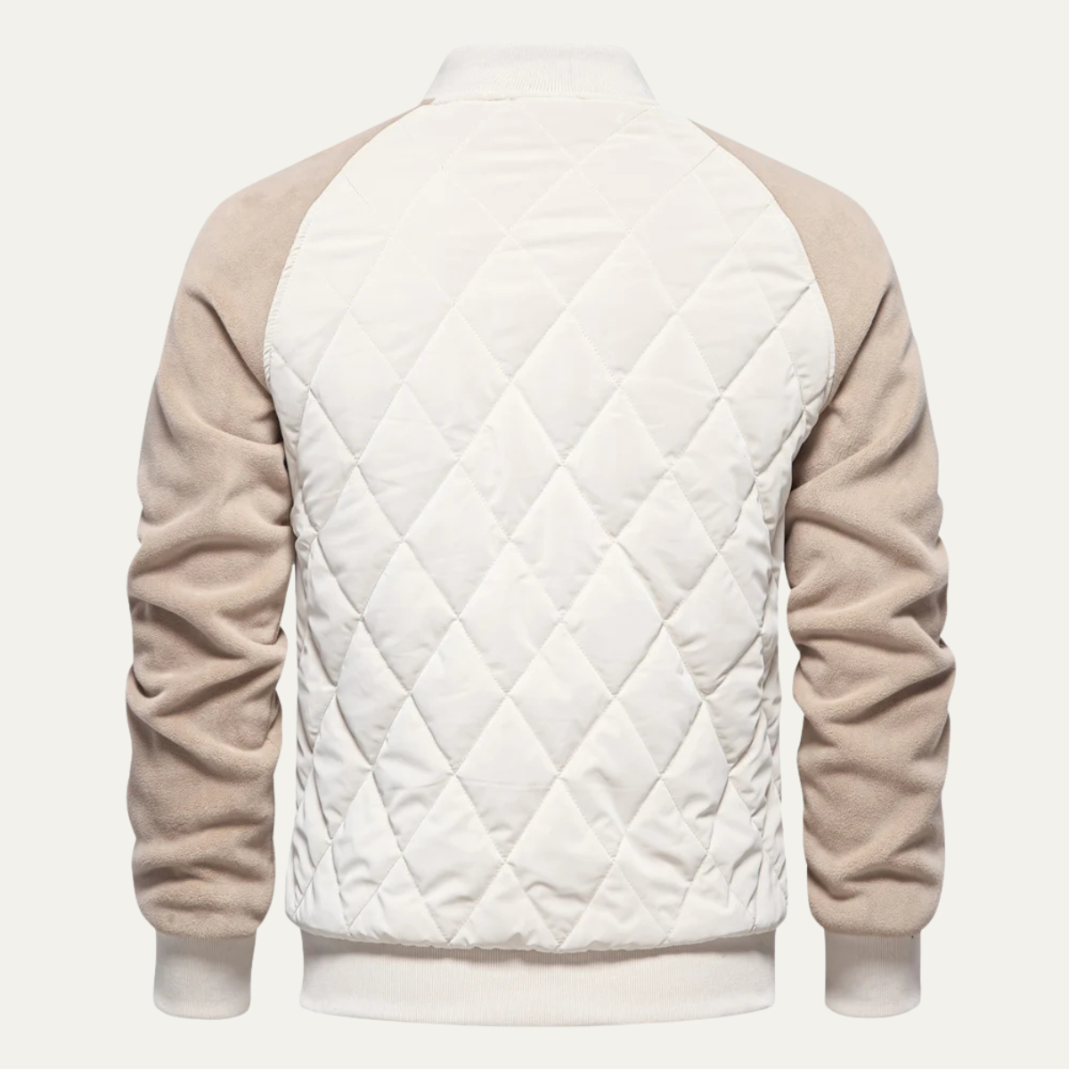 The Ryde Men’s Casual Patchwork Winter Quilted Bomber Jacket 6