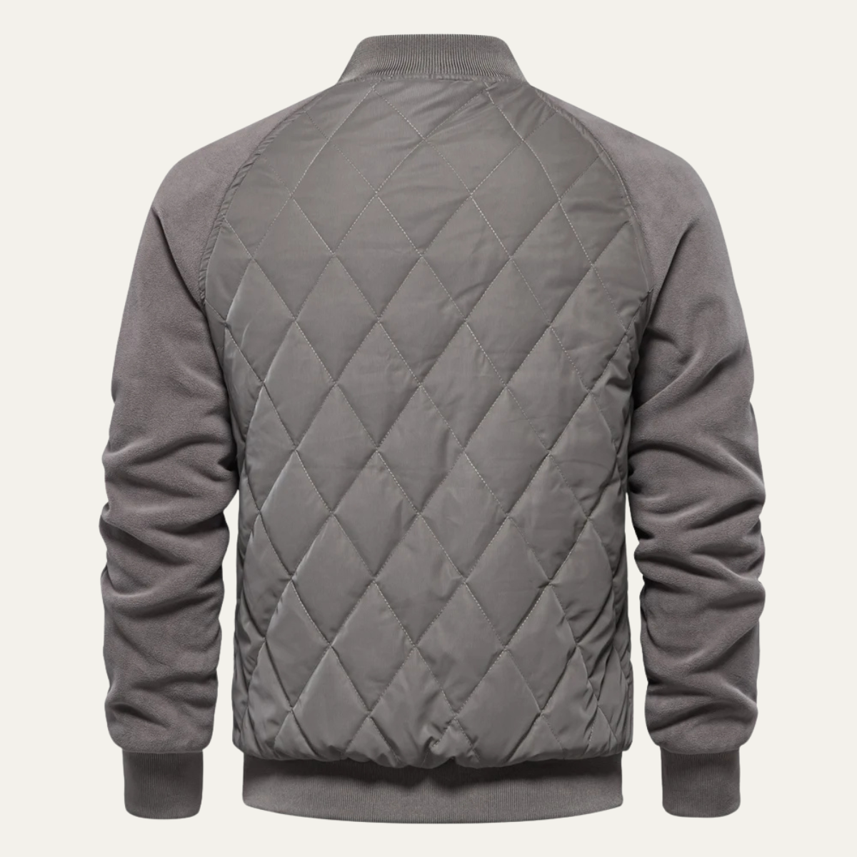 The Ryde Men’s Casual Patchwork Winter Quilted Bomber Jacket 7