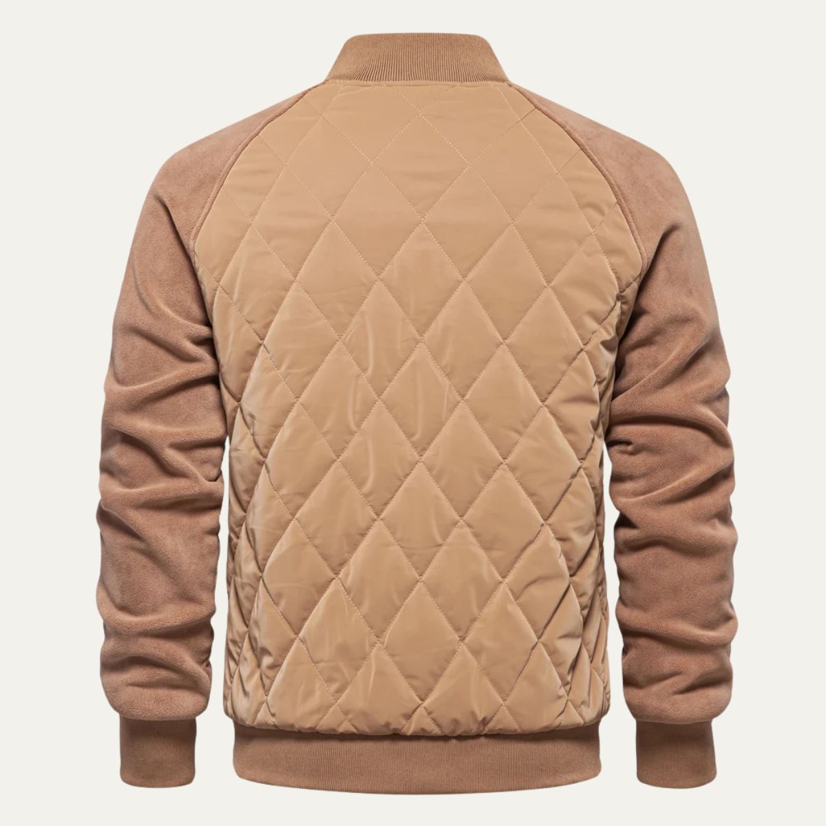 The Ryde Men’s Casual Patchwork Winter Quilted Bomber Jacket 8