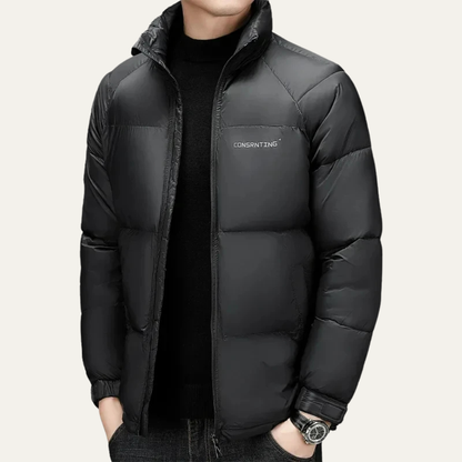 The Sagrantino Men’s Black Lightweight Warm Puffer Jacket 1