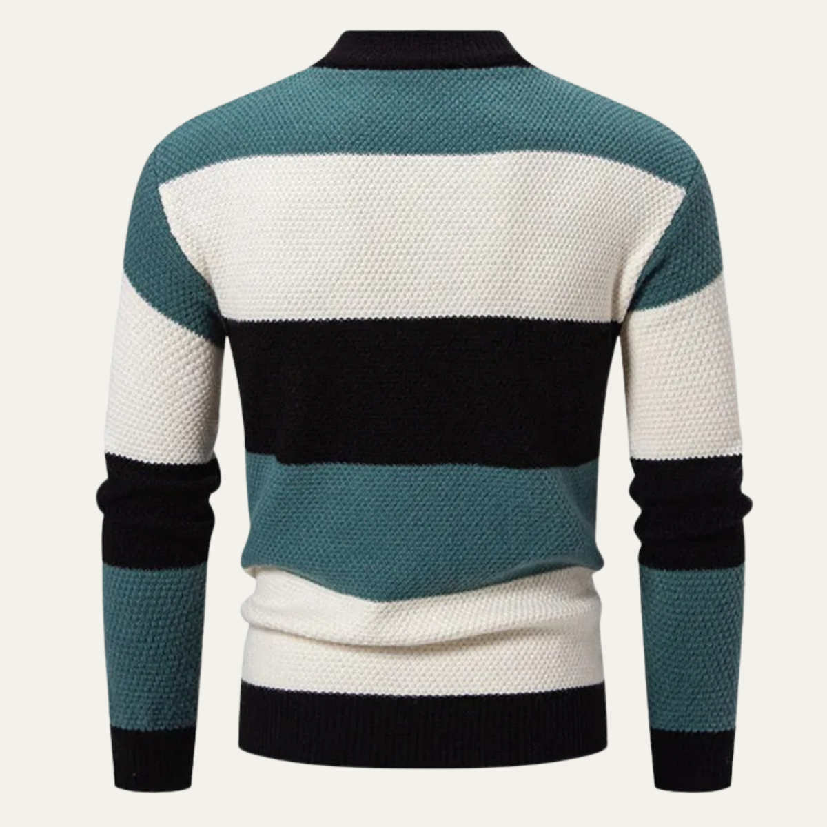 The San Candido Men’s Colour Block Patchwork Cable Knit Jumper 1