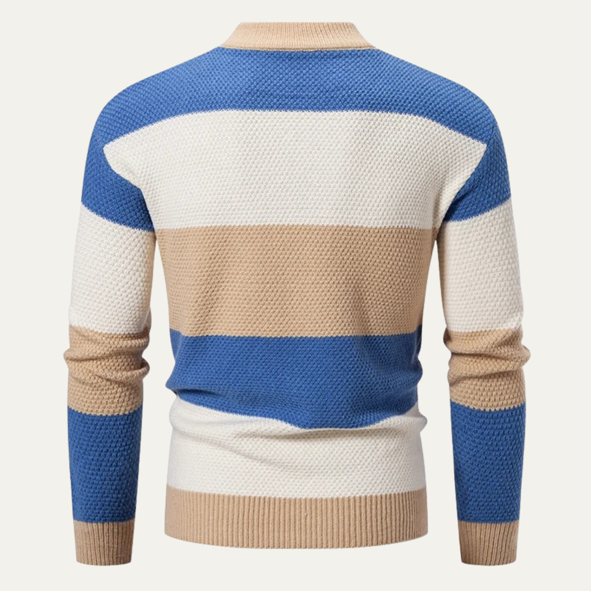 The San Candido Men’s Colour Block Patchwork Cable Knit Jumper 2