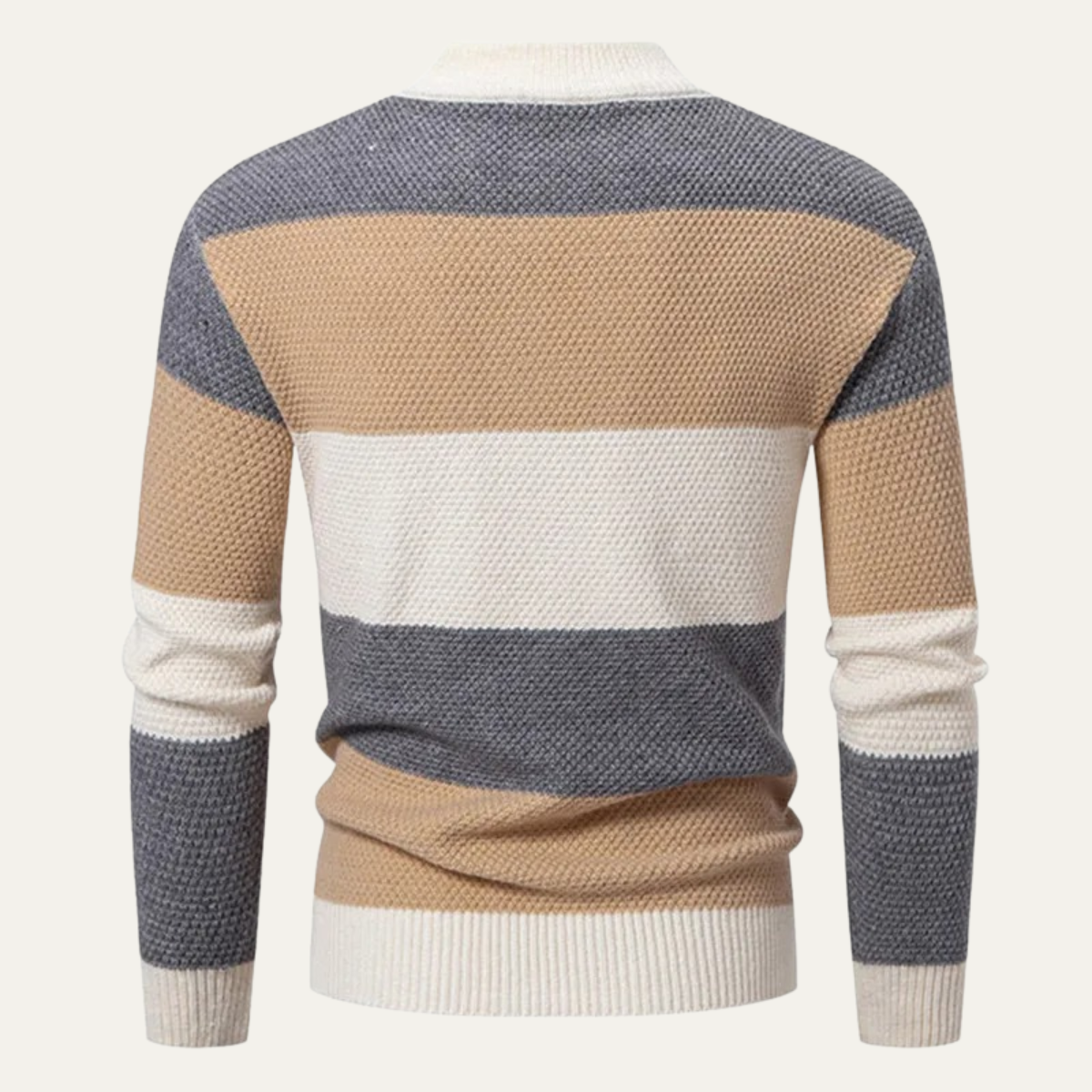 The San Candido Men’s Colour Block Patchwork Cable Knit Jumper 3