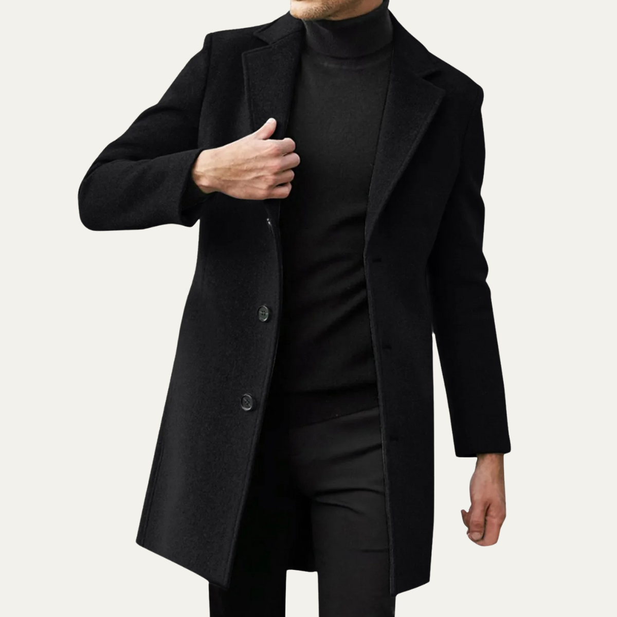 The San Candido Men’s Winter Wool Blend Slim Fit Overcoat 6