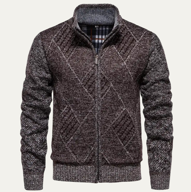 The San Fruttuoso Men’s Winter Zip Up Fleece Cardigan 0