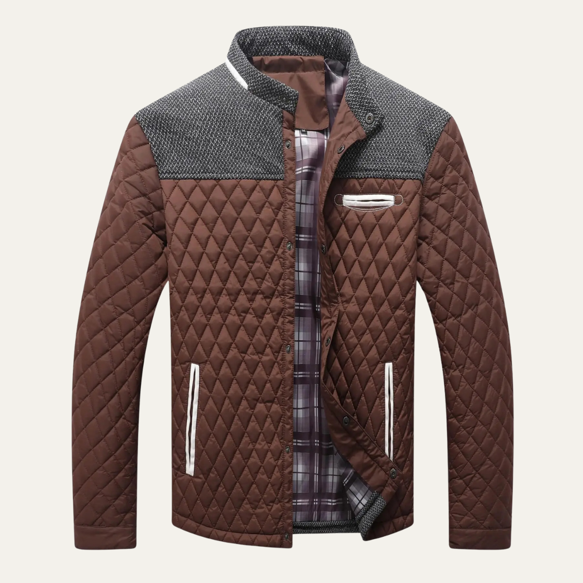 The San Marco Men's Lightweight Padded Quilted Bomber Jacket 8