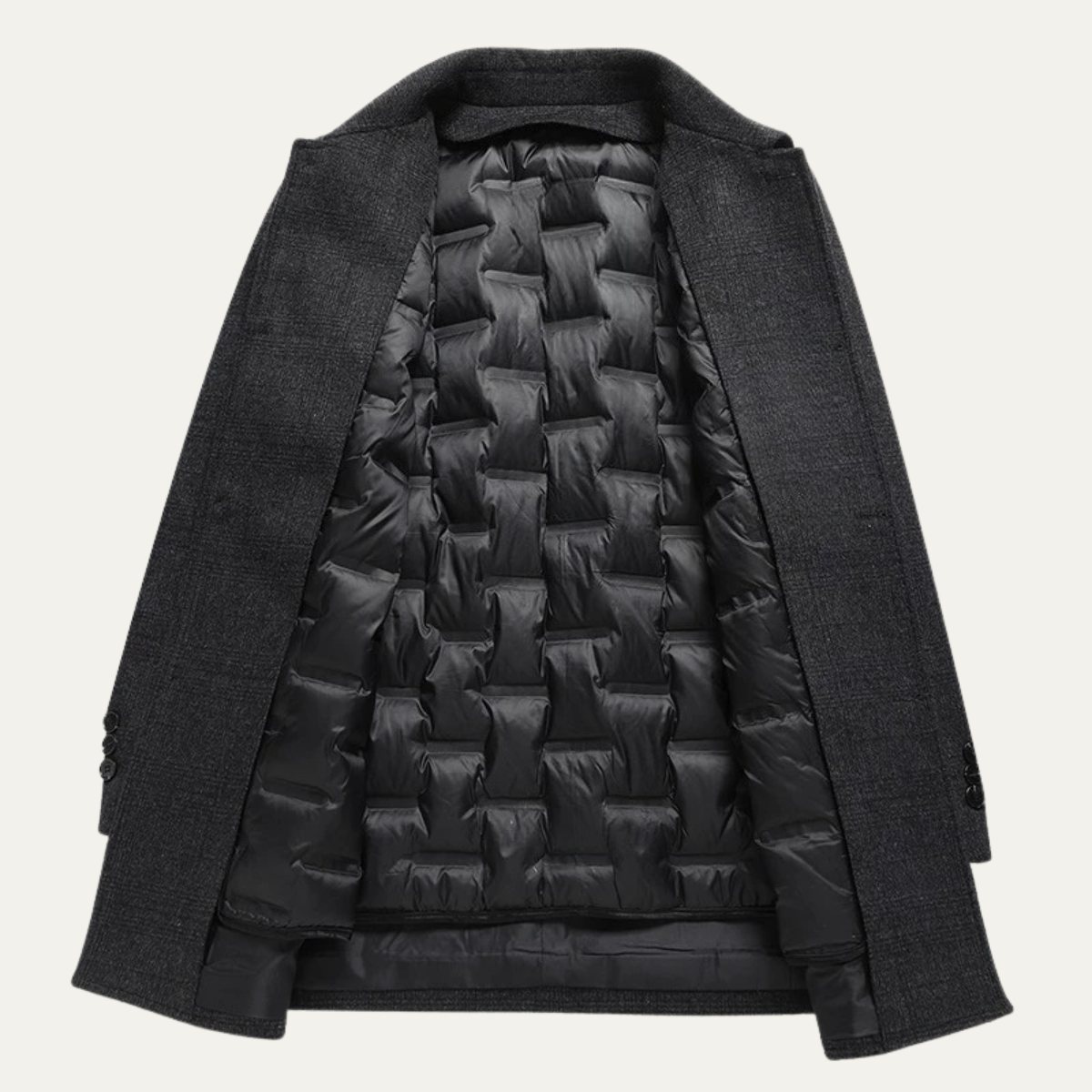 The Sanremo Men’s Winter Mid Length Wool Down Overcoat 3