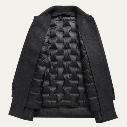 The Sanremo Men’s Winter Mid Length Wool Down Overcoat 3