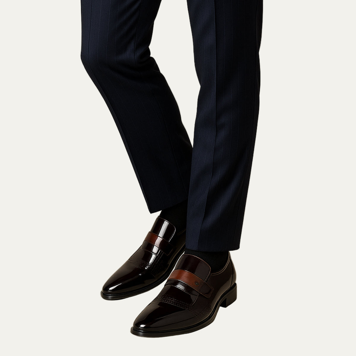 The Sirmione Men’s Patent Leather Loafers – Luxury Slip On Formal Dress Shoe 1