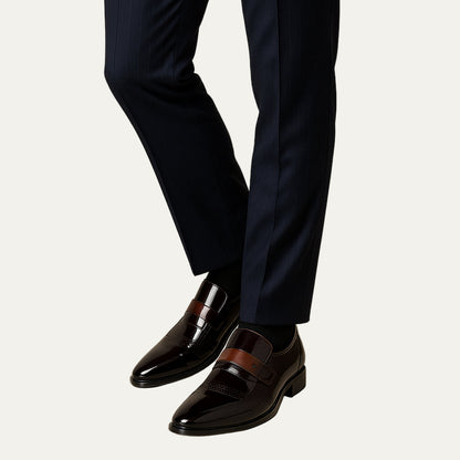 The Sirmione Men’s Patent Leather Loafers – Luxury Slip On Formal Dress Shoe 1