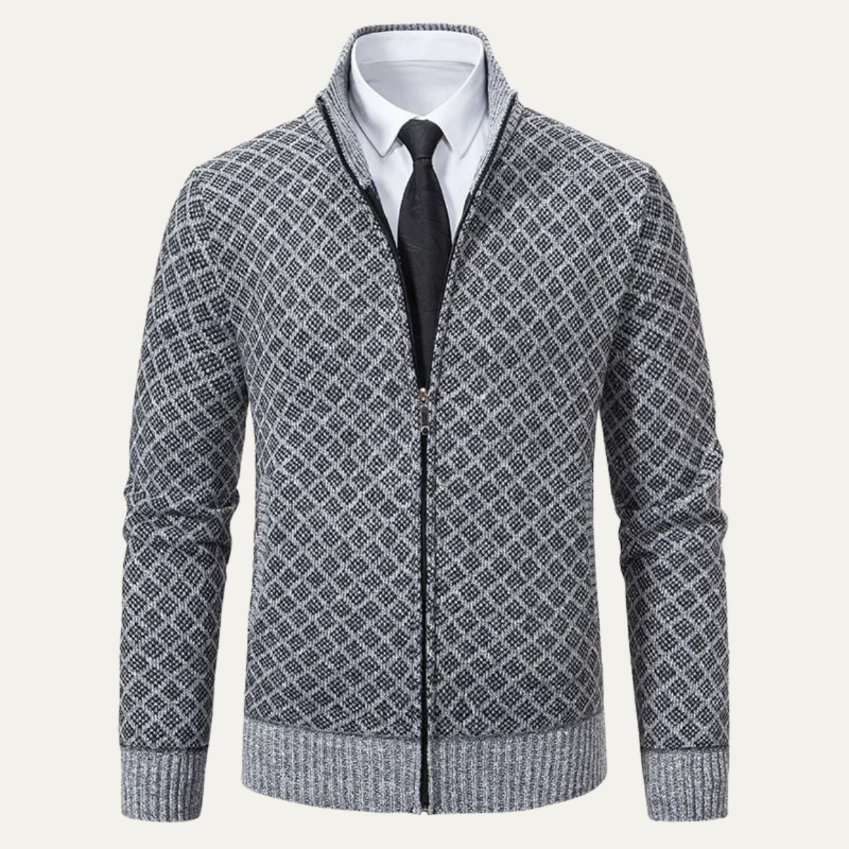 The Southbank Men’s Smart Knit Winter Zip Up Cardigan 2