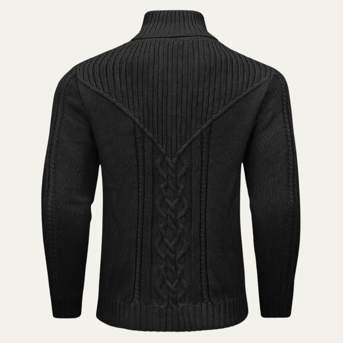 The Stockbridge Men’s Ribbed Knit Button Neck Winter Jumper 4