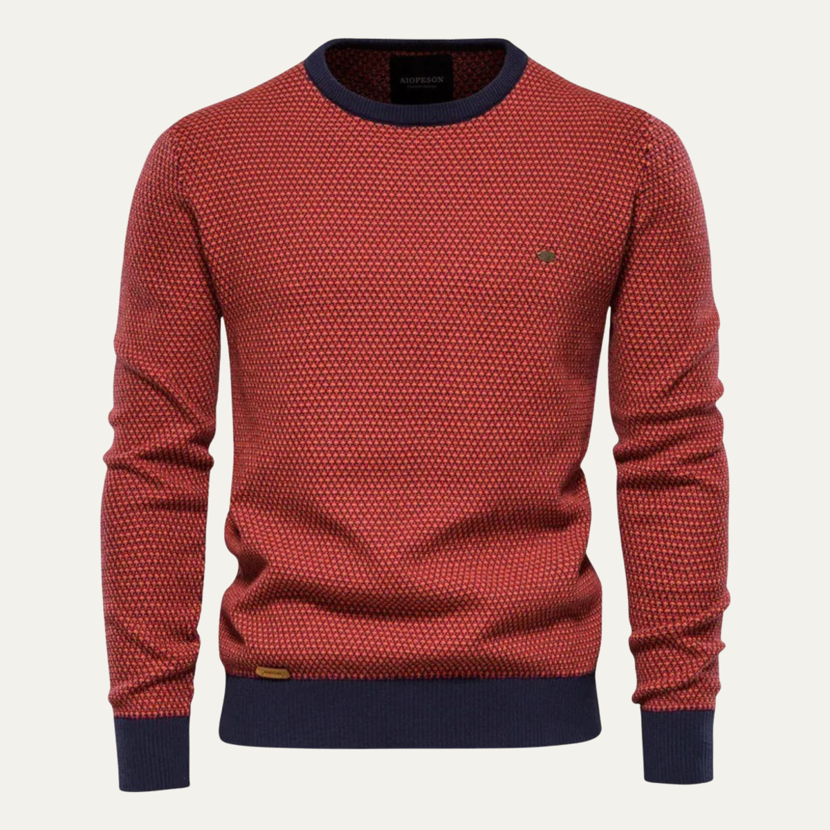 The Stratford Men’s Winter Knit Jumper with Contrast Trim 6