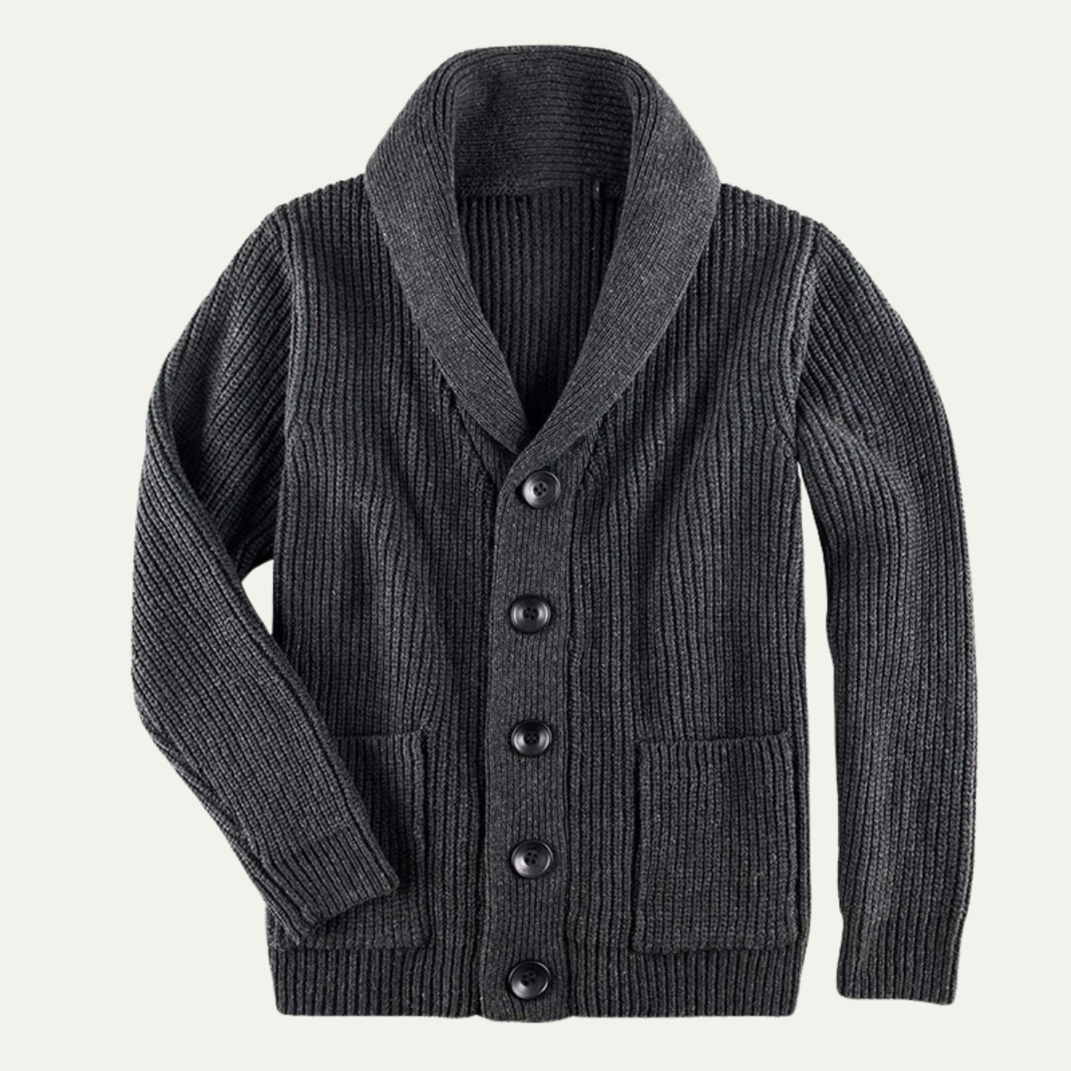 The Testaccio Men’s Trendy Chunky Knit Shawl Collar Winter Cardigan 0