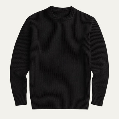The Tokyo Merino Wool Ribbed O-Neck Jumper 2