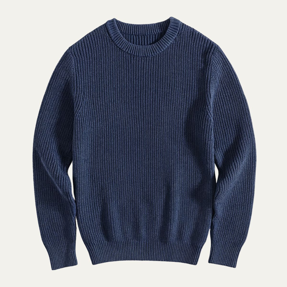 The Tokyo Merino Wool Ribbed O-Neck Jumper 4