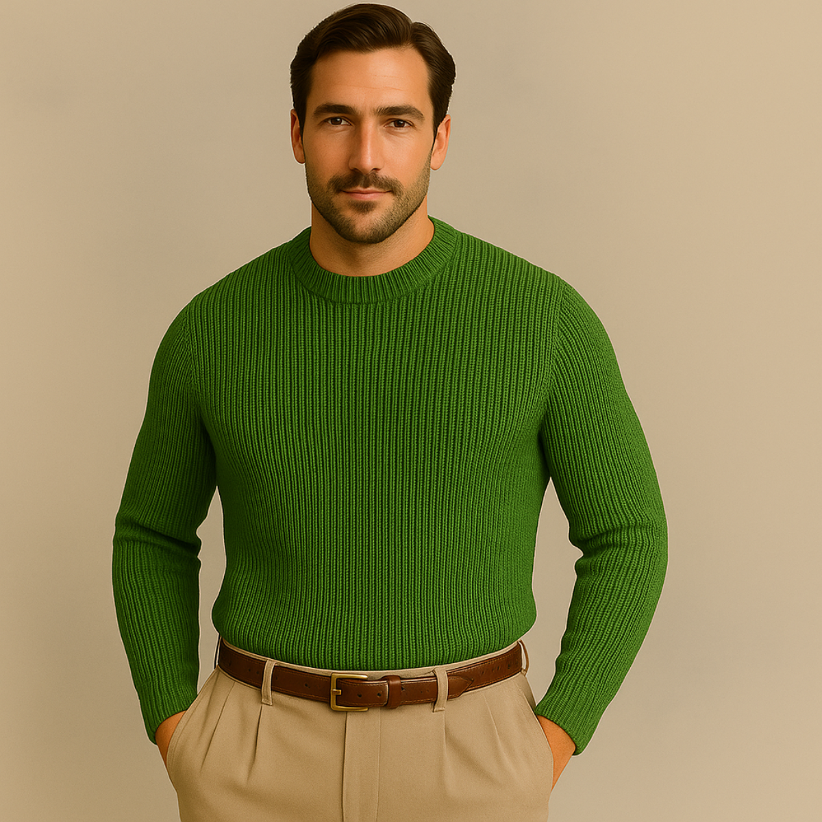 The Tokyo Merino Wool Ribbed O-Neck Jumper 7