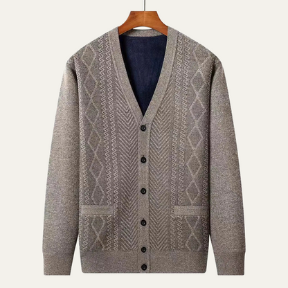 The Trafalgar Men's Classic Knit Button Up Cardigan 0