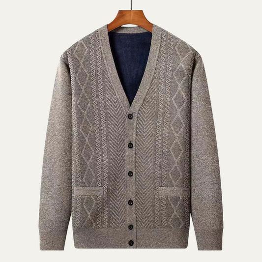 The Trafalgar Men's Classic Knit Button Up Cardigan 0