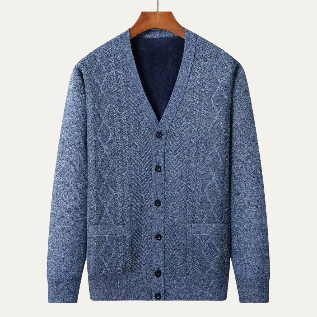The Trafalgar Men's Classic Knit Button Up Cardigan 3