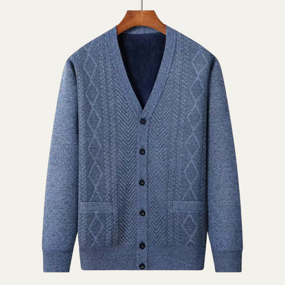The Trafalgar Men's Classic Knit Button Up Cardigan 3