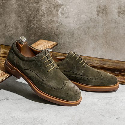 The Trastevere Men’s Suede Leather Lace Up Oxford Dress Shoes 1