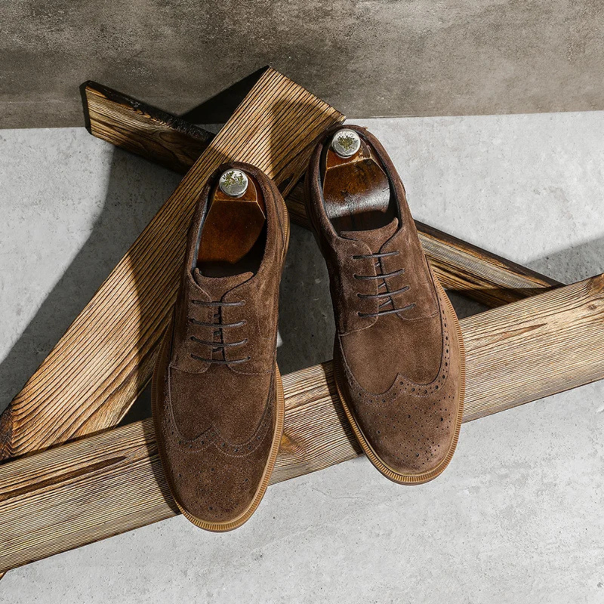 The Trastevere Men’s Suede Leather Lace Up Oxford Dress Shoes 2