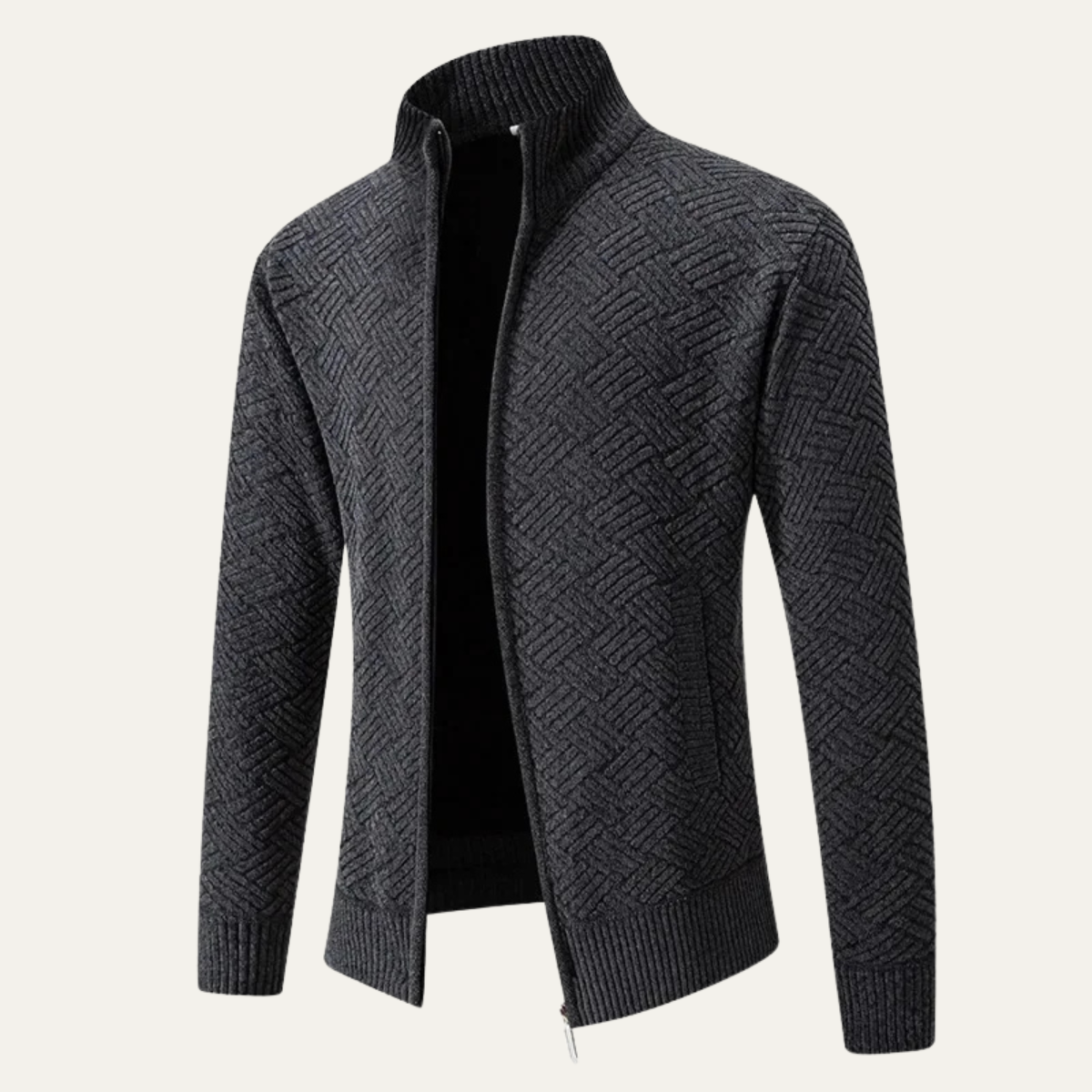 The Tropea Men’s Warm Fleece Lined Knitted Zip Cardigan 5