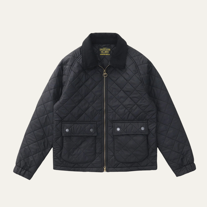 The Trouville Men’s Retro Quilted Winter  Bomber Jacket 0