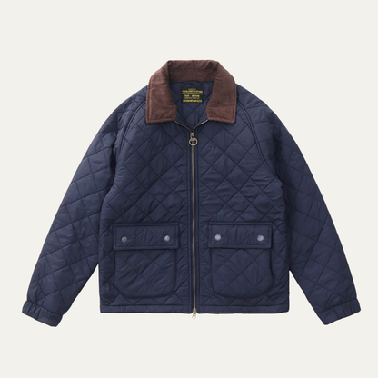 The Trouville Men’s Retro Quilted Winter  Bomber Jacket 8