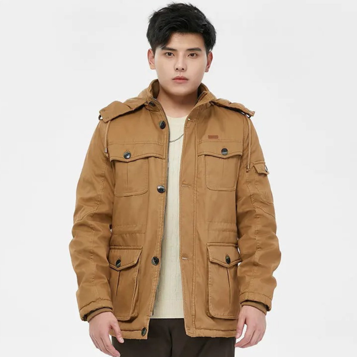 The Valpolicella Men’s Winter Hooded Parka Jacket with Fleece Lining 2