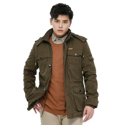 The Valpolicella Men’s Winter Hooded Parka Jacket with Fleece Lining 3